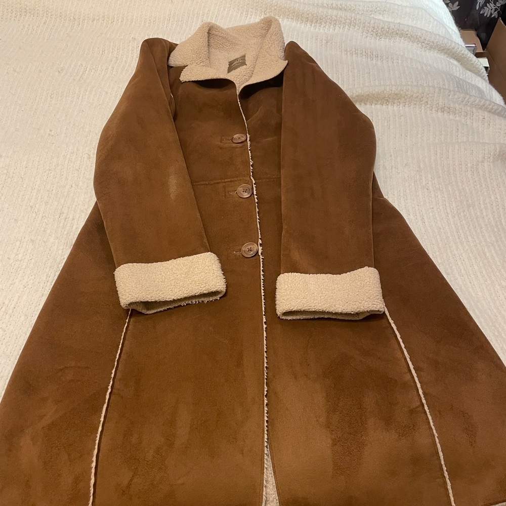 Faux shearling and suede tan Old Navy Coat